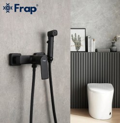 Гигиенический душ со смесителем Frap H71-6 F2071-6 Черный матовый