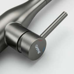 Смеситель для кухни Gappo G4398-41 Оружейная сталь