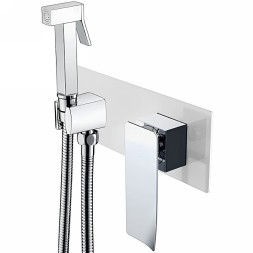 Гигиенический душ со смесителем Boheme Q 147-WCR.2 Белый Хром