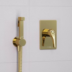 Гигиенический душ со смесителем WasserKRAFT А71097 Золото