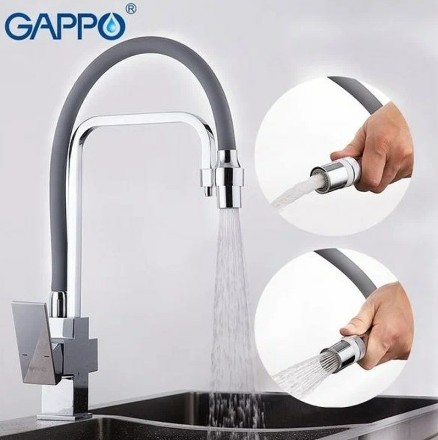 Смеситель для кухни Gappo G4398-4 Хром Серый
