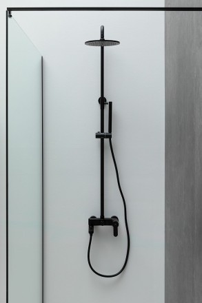 Душевой комплект Paffoni Light KITZCOL632NO110 из душевой системы с гигиеническим душем Черная матовая