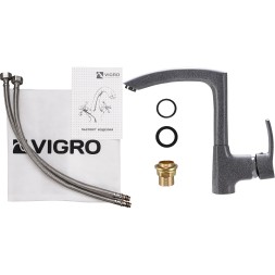 Смеситель для кухни Vigro VG903 Темно-серый