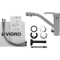 Смеситель для кухни Vigro VG905 Серый