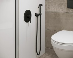 Гигиенический душ со смесителем Timo Arisa 5309/03SM Черный матовый