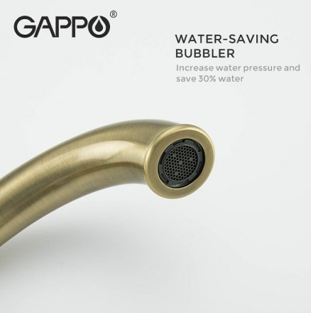 Смеситель на борт ванны Gappo G89-4 G1189-4 Бронза