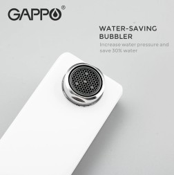 Смеситель на борт ванны Gappo G17-8 G1117-8 Белый Хром