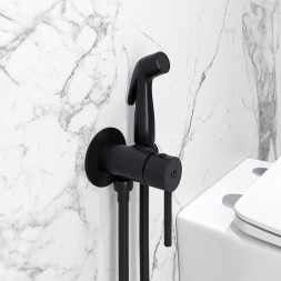 Гигиенический душ со смесителем Milardo Tidy 001BLR0M08 Черный матовый
