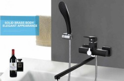 Смеситель для ванны Gappo G50 G2250 универсальный Черный матовый