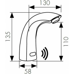 Смеситель для раковины Kaiser Sensor 38411 Хром