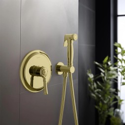 Гигиенический душ со смесителем Aquatek Классик AQ1519PG Полированное золото