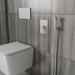 Гигиенический душ со смесителем D&amp;K Bayern Liszt DA1515008 Белый матовый