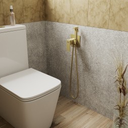 Гигиенический душ со смесителем D&amp;K Bayern Liszt DA1514507 Золото матовое