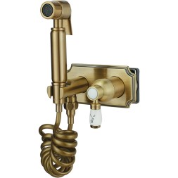 Гигиенический душ со смесителем Elghansa Concealed 12C0884-Bronze (Set-49) Бронза