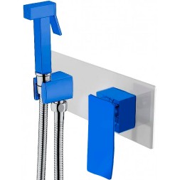 Гигиенический душ со смесителем Boheme Q 147-CRUW.2 Хром Синий