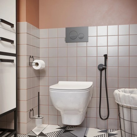 Гигиенический душ со смесителем STWORKI by Damixa Хельсинки HFHS52030 Черный матовый