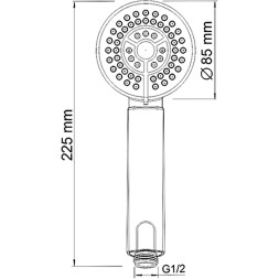 Ручной душ WasserKRAFT A035 Хром