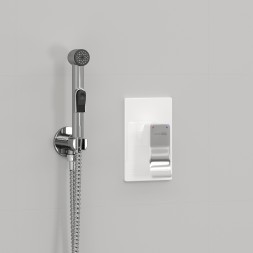 Гигиенический душ со смесителем WasserKRAFT Aller A010657WHITE Хром