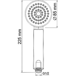 Ручной душ WasserKRAFT A034 Хром