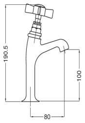 Кран Bugnatese Princeton 868 для холодной воды CR (хром)
