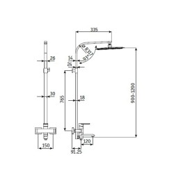 Душевая система RGW Shower Panels SP-30 30140130-01 Хром