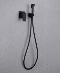 Гигиенический душ со смесителем Abber Daheim AF8225B Черный матовый
