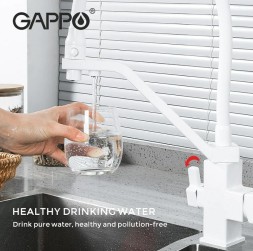 Смеситель для кухни Gappo G17-8 G4317-8 Белый