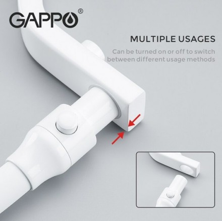 Смеситель для кухни Gappo G17-8 G4317-8 Белый