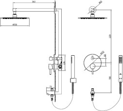 Душевая система RGW Shower Panels SP-52 В 21140852-04 Черная