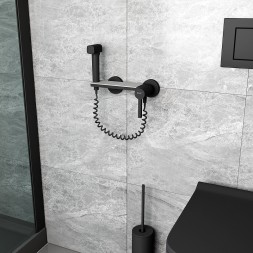 Гигиенический душ со смесителем D&amp;K Bayern DA1504545 Черный матовый