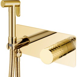 Гигиенический душ со смесителем Boheme Stick 127-GG Золото