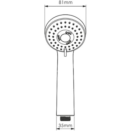 Ручной душ WasserKRAFT Wern A120 Хром матовый