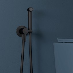 Гигиенический душ со смесителем Teska Pulito BTK6804 Черный матовый