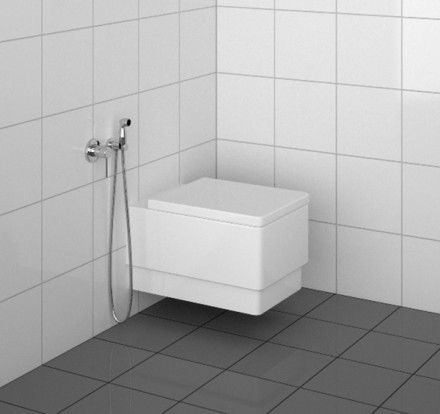 Гигиенический душ со смесителем Kludi Bozz 389990576 Хром