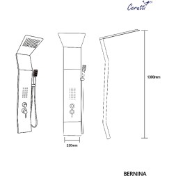 Душевая панель Cerutti SPA Bernina S CT8983 с гидромассажем Серебро