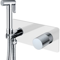Гигиенический душ со смесителем Boheme Stick 127-WCR.2 Белый Хром