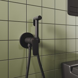 Гигиенический душ со смесителем Milardo Rora RORBLR0M08 Черный матовый