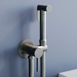 Гигиенический душ со смесителем RGW Shower Panels SP-211Gr 581408211-11 Серый брашированный