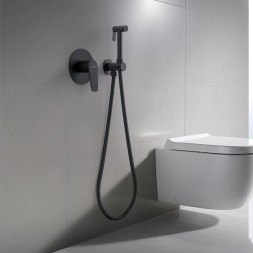 Гигиенический душ со смесителем Aquatek Бетта AQ1119MB Черный матовый