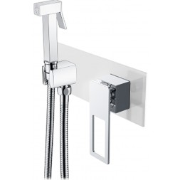Гигиенический душ со смесителем Boheme Q 147-WCR Белый Хром
