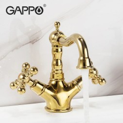 Смеситель для раковины Gappo G89-6 G1389-6 Золото
