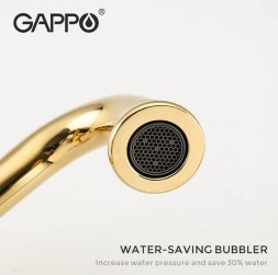 Смеситель для раковины Gappo G89-6 G1389-6 Золото