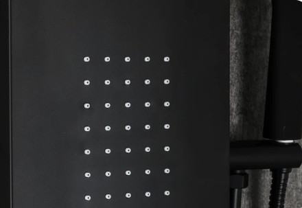 Душевая панель Frap F24005-6 с гидромассажем Черная матовая